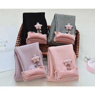  222:P3 Quần lót lông bé gái Quần dài thu đông dày ấm đính ngôi sao cho bé Nami Kids 