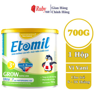 Sữa bột etomil 3x grow lon 700gr - tăng cường phát triển chiều cao dễ uống