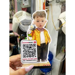 Biển qr chipi ghép mặt, cắt hình theo yêu cầu