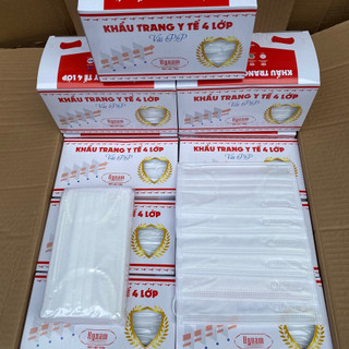 Khẩu trang Hynam 4 lớp 50 cái/hộp trắng, xanh, xám, hồng  Kháng khuẩn, chống bụi, chống tia UV