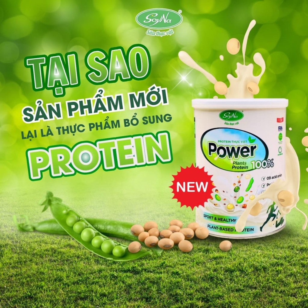 Thực Phẩm Bổ Sung Protein Power Soyna - Dinh Dưỡng Cho Người Tập Gym, Thể Thao, Ăn Chay, Hàm Lượng Đạm Thực Vật Cao