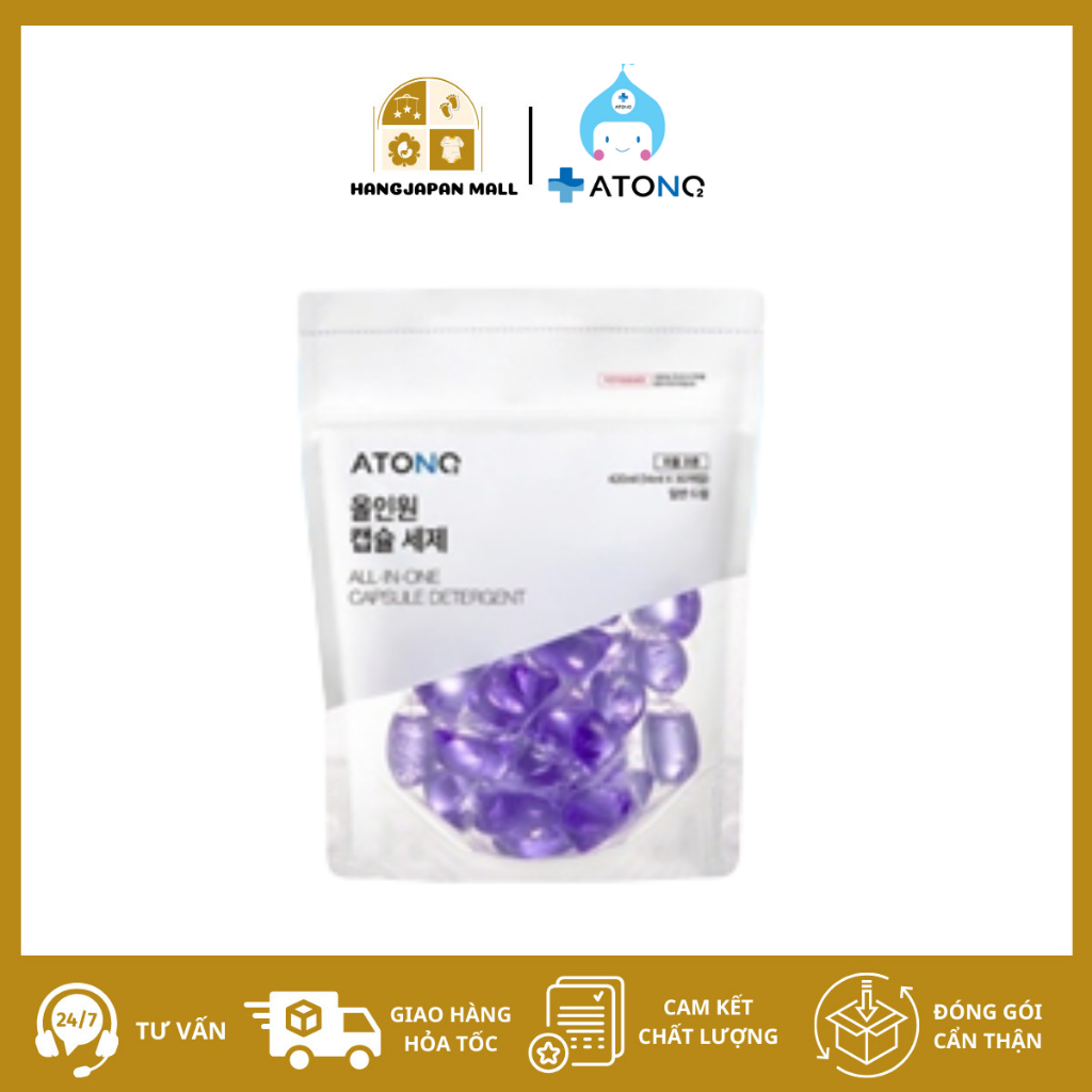 Viên giặt All in one chiết xuất tự nhiên Atono2 cho bé - 30 viên