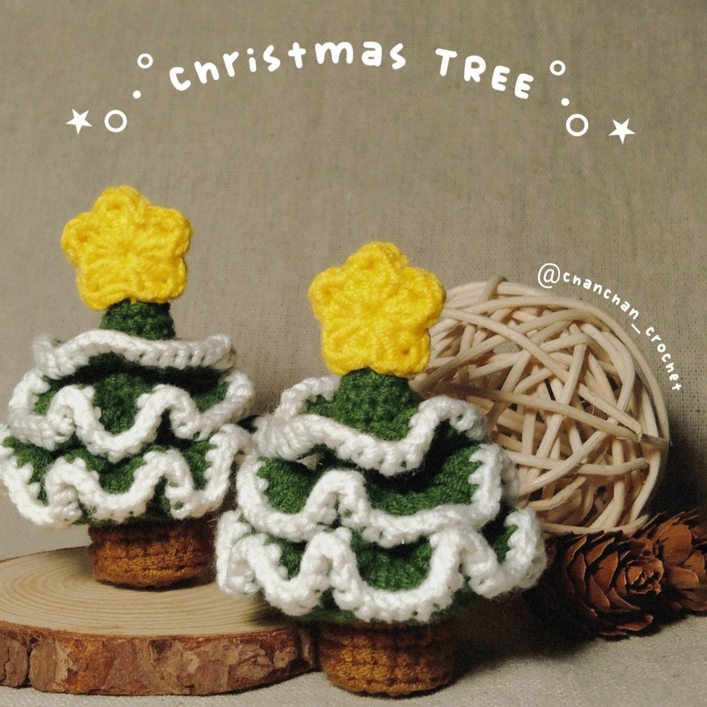 Cây thông Noel mini bằng len kèm móc khóa - Handmade by Chanchan crochet