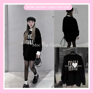  Áo len nữ Quảng Châu Cao Cấp dáng thụng giấu quần siêu xinh Áo thu đông nữ rẻ đẹp trẻ trung 