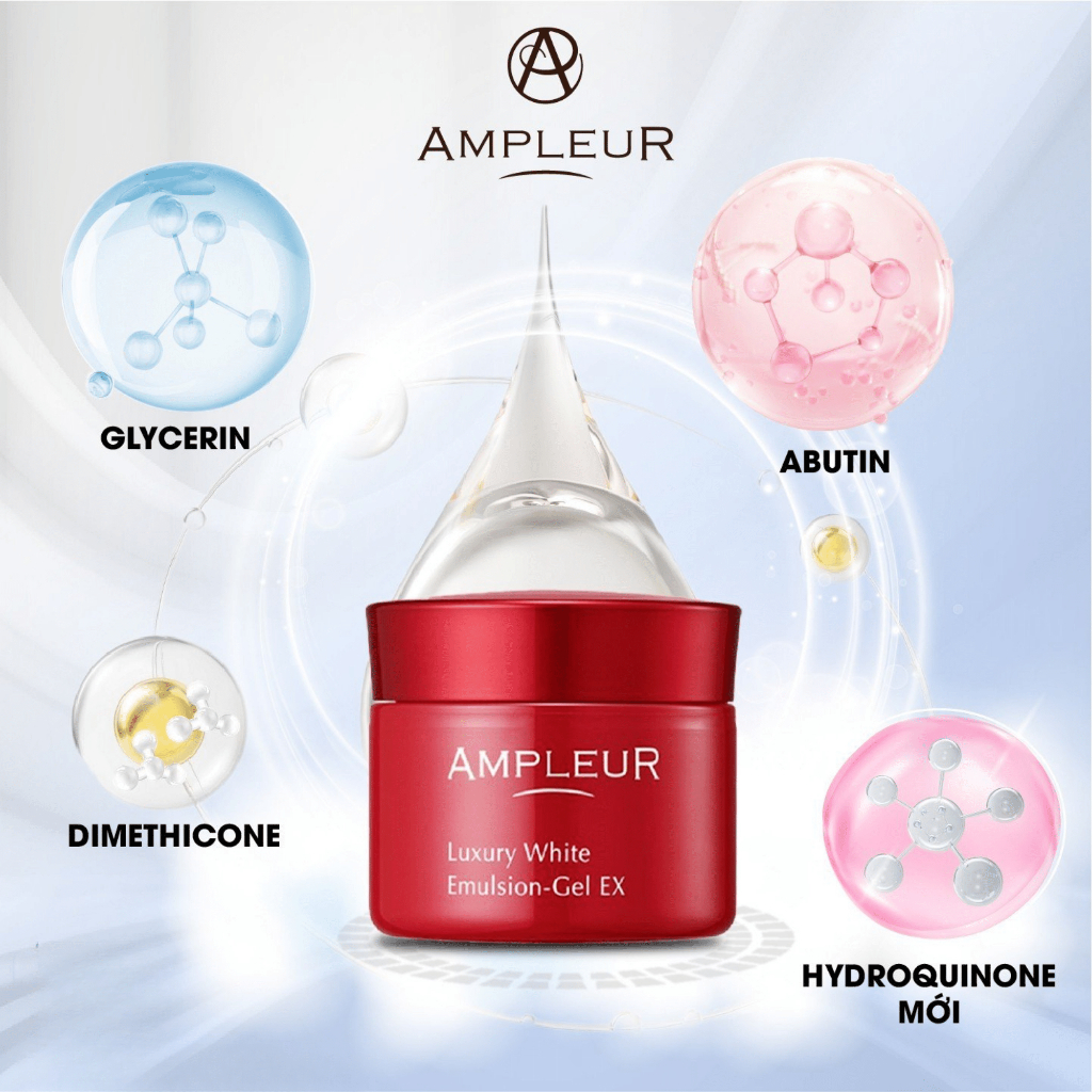 Kem Dưỡng Cấp Ẩm, Chống Lão Hóa AMPLEUR Luxury White Emulsion-Gel Ex Brightening Lifting Formula 50gr Nhật Bản