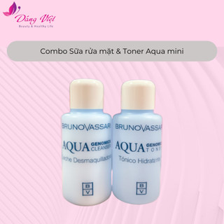 Combo Sữa Rửa Mặt & Toner Brunovassari Aqua