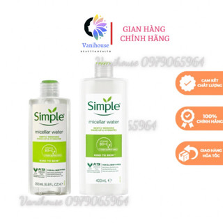 Nước tẩy trang simple chính hãng cty dành cho da nhạy cảm 200ml, 400ml.