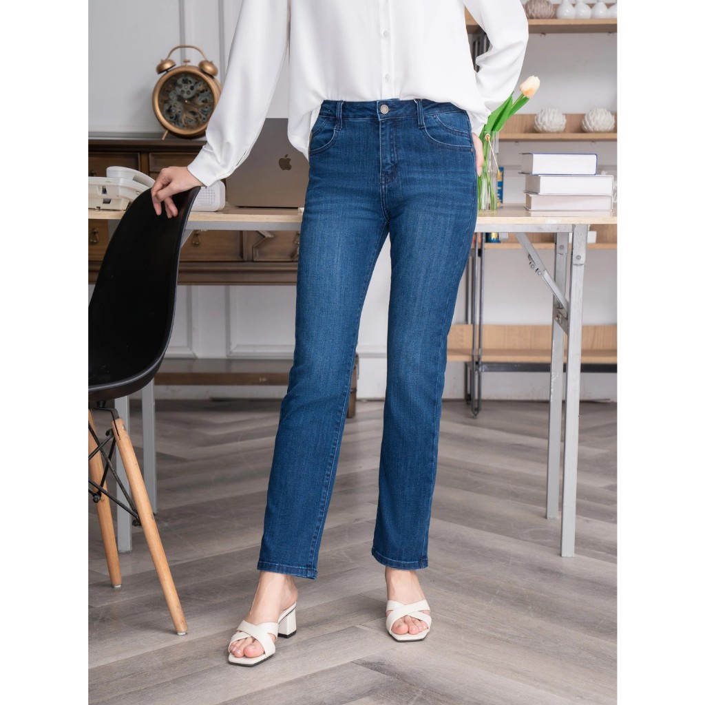 Quần Jeans Nữ Ống Đứng Coolmax Co Giãn 4 Chiều QJN5078