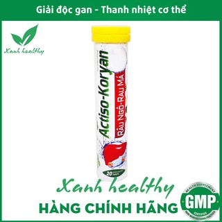 ACTISO Râu Ngô Rau Má Viên sủi thanh nhiệt mát gan -  Thanh nhiệt mát gan, giải độc gan hiệu quả - Tuýp 20 viên