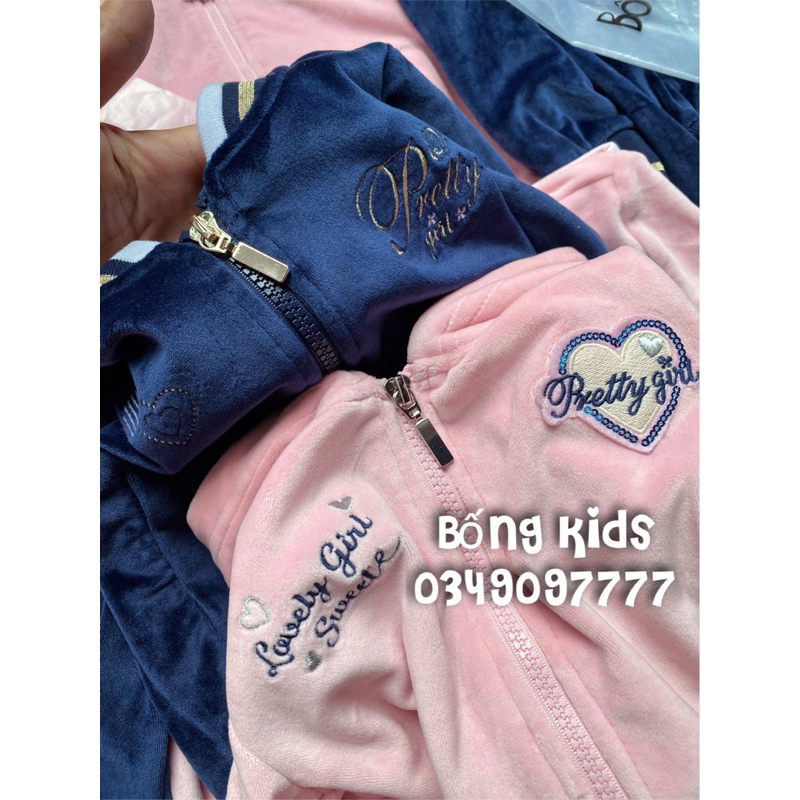 Bộ Nhung Bé Gái Pretty Girl MELON