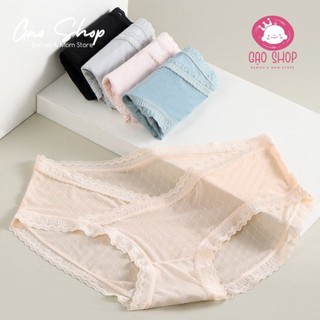 Quần lót bầu và sau sinh cạp chéo thun lạnh cao cấp, mềm mỏng, co giãn tốt, đáy lót kháng khuẩn
