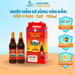 Bán chạy Nước mắm sá sùng Vân Đồn hộp 2 chai 36N 700ml, nước mắm sá sùng ăn dặm trẻ em Vanbest tốt cho bé và mọi người