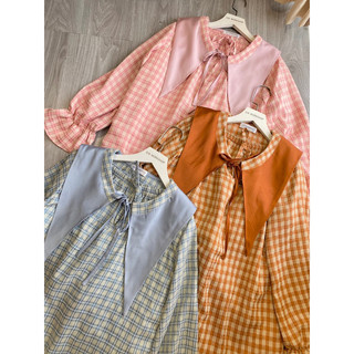 𝗛𝗮̀𝗻𝗴 𝗰𝗵𝗶́𝗻𝗵 𝗵𝗮̃𝗻𝗴 Set Đồ Ngủ Pyjama cao cấp Nana kẻ caro thô nhung O.N WORKSHOP