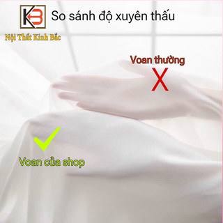 Rèm cửa voan lụa KB02- rèm cửa chất liệu voan lụa trắng mềm mại nhiều mẫu mã