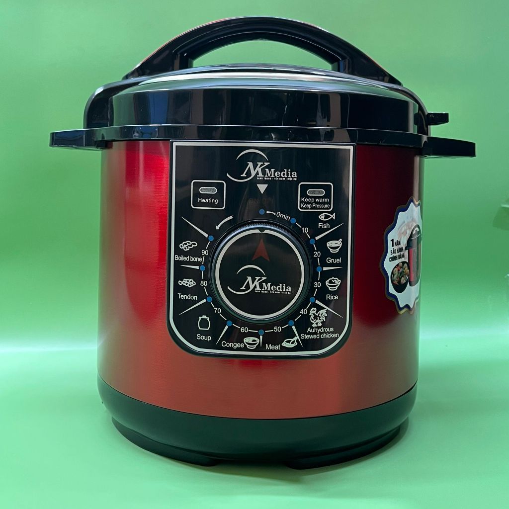 Nồi Áp Suất Điện Đa Năng 6L NK Media MD-EPC6860 / 1000W 🎁 Tặng vỉ hấp cách thuỷ, Bảo hành chính hãng 12 tháng
