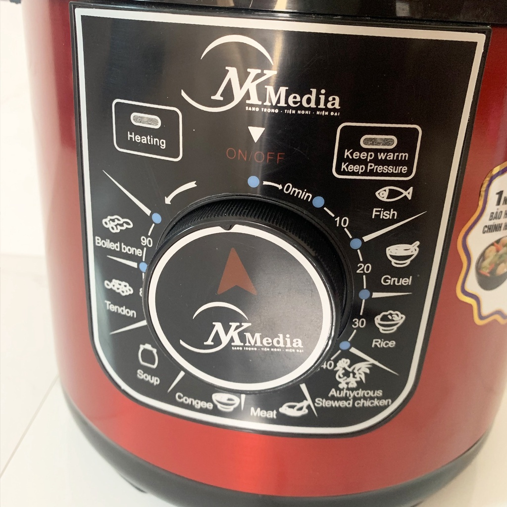 Nồi Áp Suất Điện Đa Năng 6L NK Media MD-EPC6860 / 1000W 🎁 Tặng vỉ hấp cách thuỷ, Bảo hành chính hãng 12 tháng