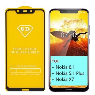 CƯỜNG LỰC FULL 9D NOKIA 8.1/ X7/ nokia 5.1 Plus KÍNH FULL MÀN 9D CAO CẤP