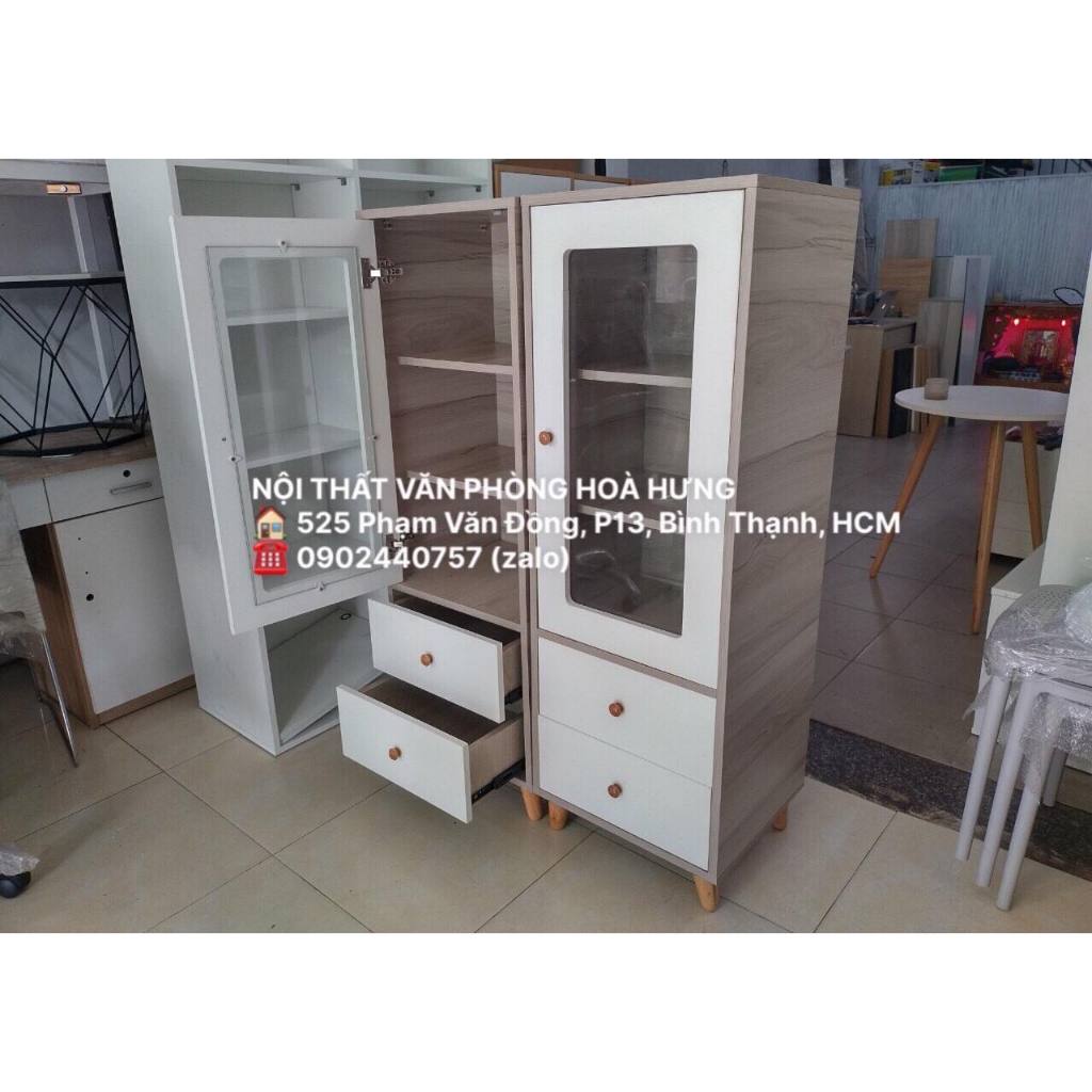 Tủ Hồ Sơ , Tủ trưng bày cánh kính Dài 45 x sâu40 x cao 130cm, FREE SHIP HCM