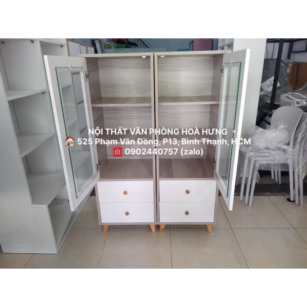 Tủ Hồ Sơ , Tủ trưng bày cánh kính Dài 45 x sâu40 x cao 130cm, FREE SHIP HCM