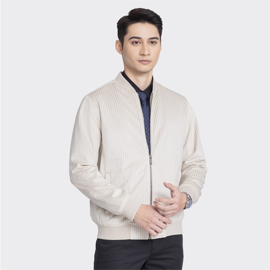 Áo khoác nam  ARISTINO kiểu dáng bomber trẻ trung, chất liệu nhung ấm áp- AJK011W3