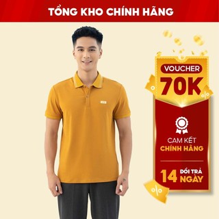 Áo Polo mắt chim phối bo trơn nam có cổ chính hãng chất vải cotton thấm hút tốt APM3299