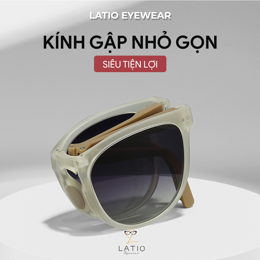 Kính gập nhỏ gọn tiện lợi LATIO màu sắc thời trang trendy Khớp gập bền bỉ và linh hoạt chống nắng tuyệt đối - KM109