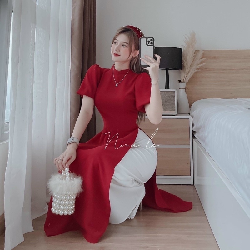 Áo dài cách tân nữ cao cấp chất liệu lụa mịn màng phù hợp mọi fom dáng