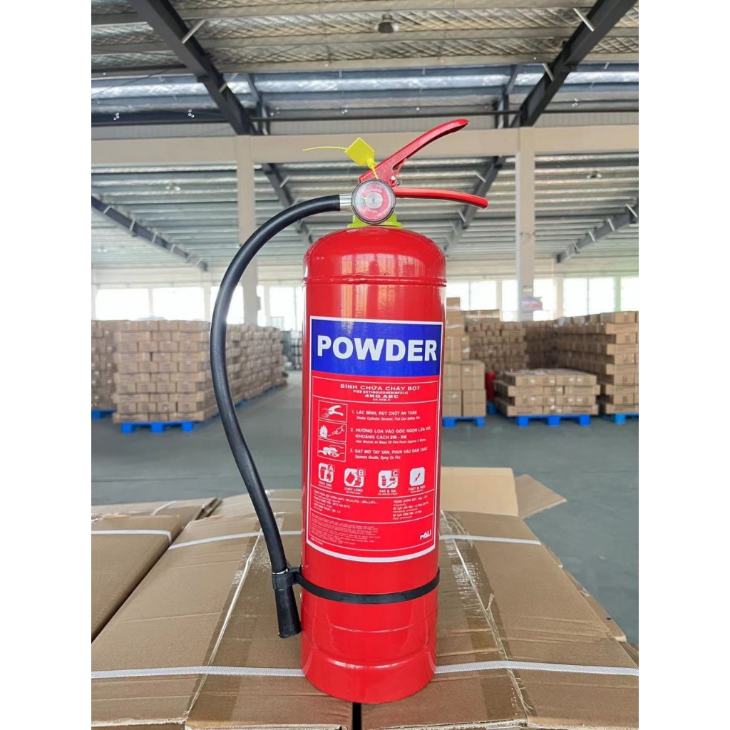 Combo 2 bình chữa cháy 4Kg bột ABC, bình cứu hoả có đồng hồ đo được áp suất trong bình,