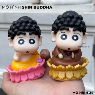 MÔ Hình cậu bé bút chì Crayon shin-chan i phật Shin Phật chúc may mắn lotus buddha shin-chan vui nhộn