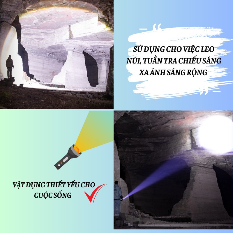 Đèn Pin Siêu Sáng Shikio Mini Cầm Tay Chống Nước Chip Cob XHP50 Vỏ Kim Loại 5 Chế Độ