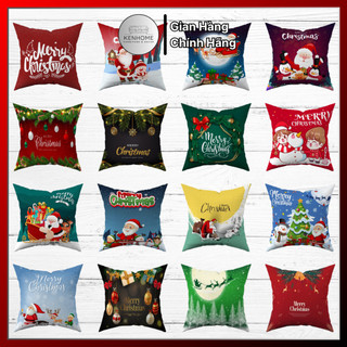 Gối noel trang trí giáng sinh,gối tựa sofa họa tiết giáng sinh, merry christmas kenhome