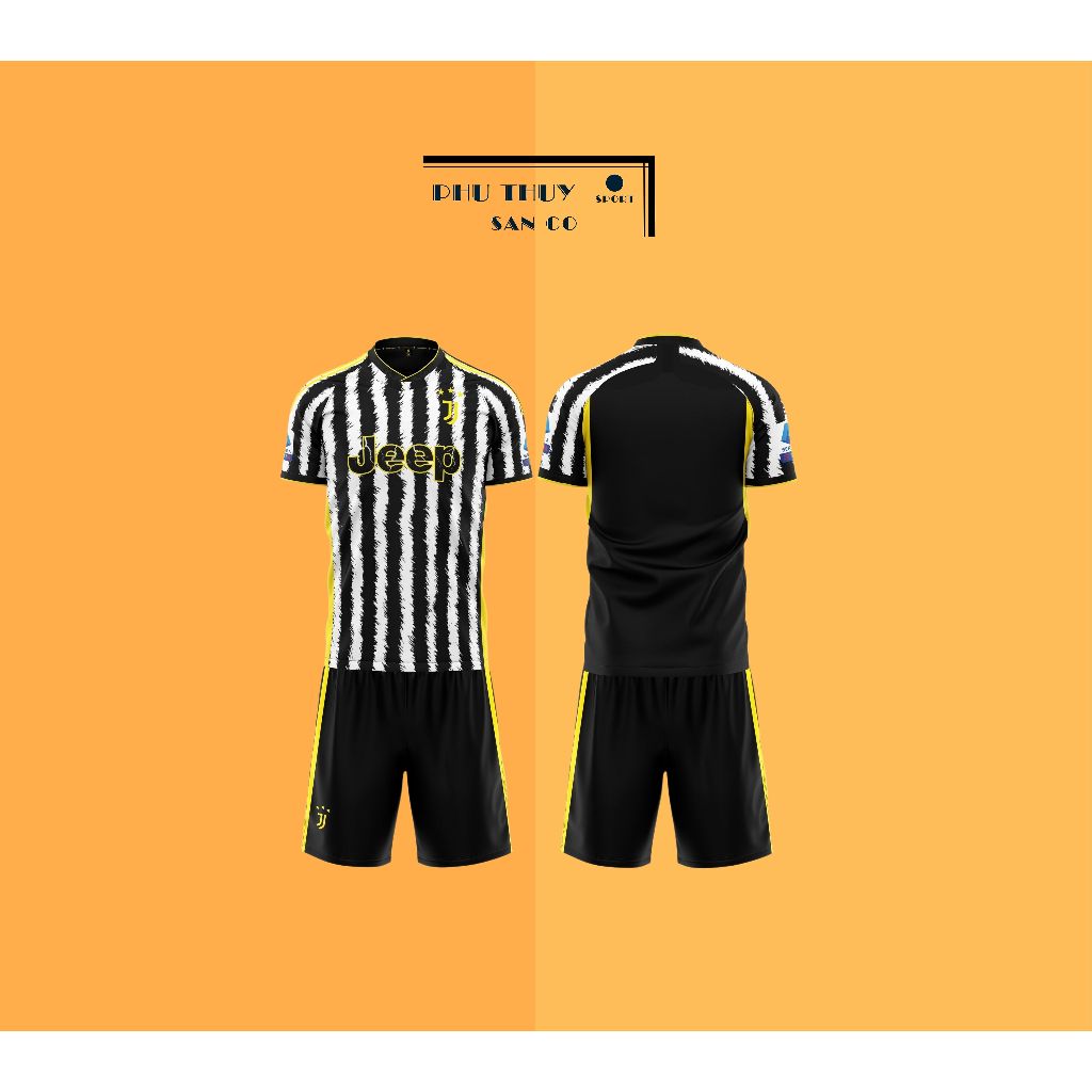 Quần áo bóng đá CLB Juventus 2024, Áo đá banh Juventus vải thun lạnh không nhăn không xù lông Phù Th