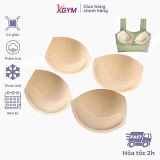 Mút ngực định hình cho áo bra tập yoga gym XGYM dày 1cm, có lỗ thoáng khí,đàn hồi,thấm hút mồ hôi M1