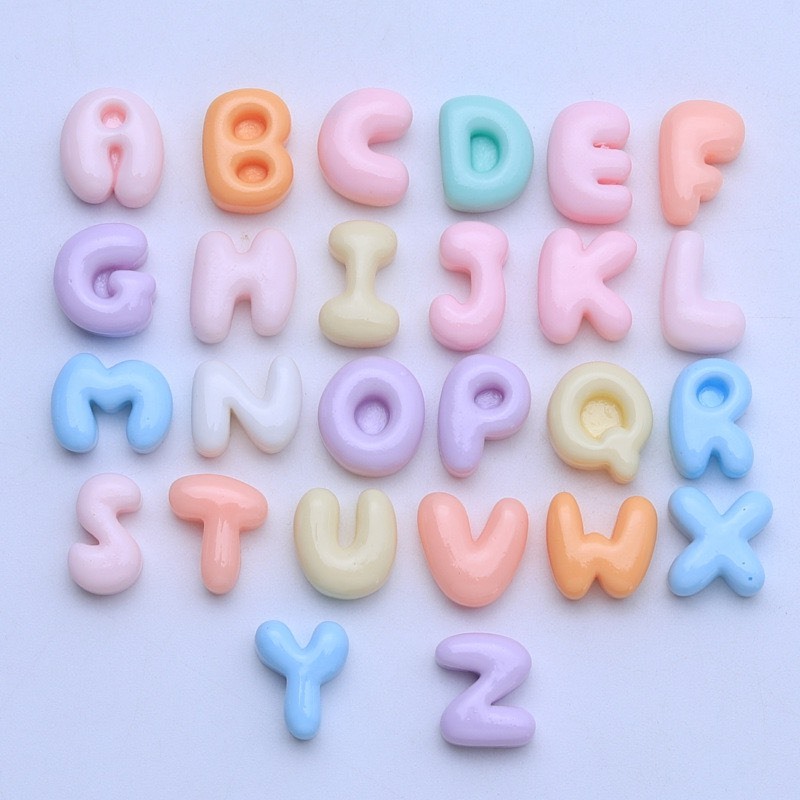 Sickers trang trí gắn dép cross chữ số và bảng chữ cái gắn sẵn nút đính