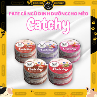 Pate lon catchy 170g cá ngừ mix dành cho mèo mọi lứa tuổi