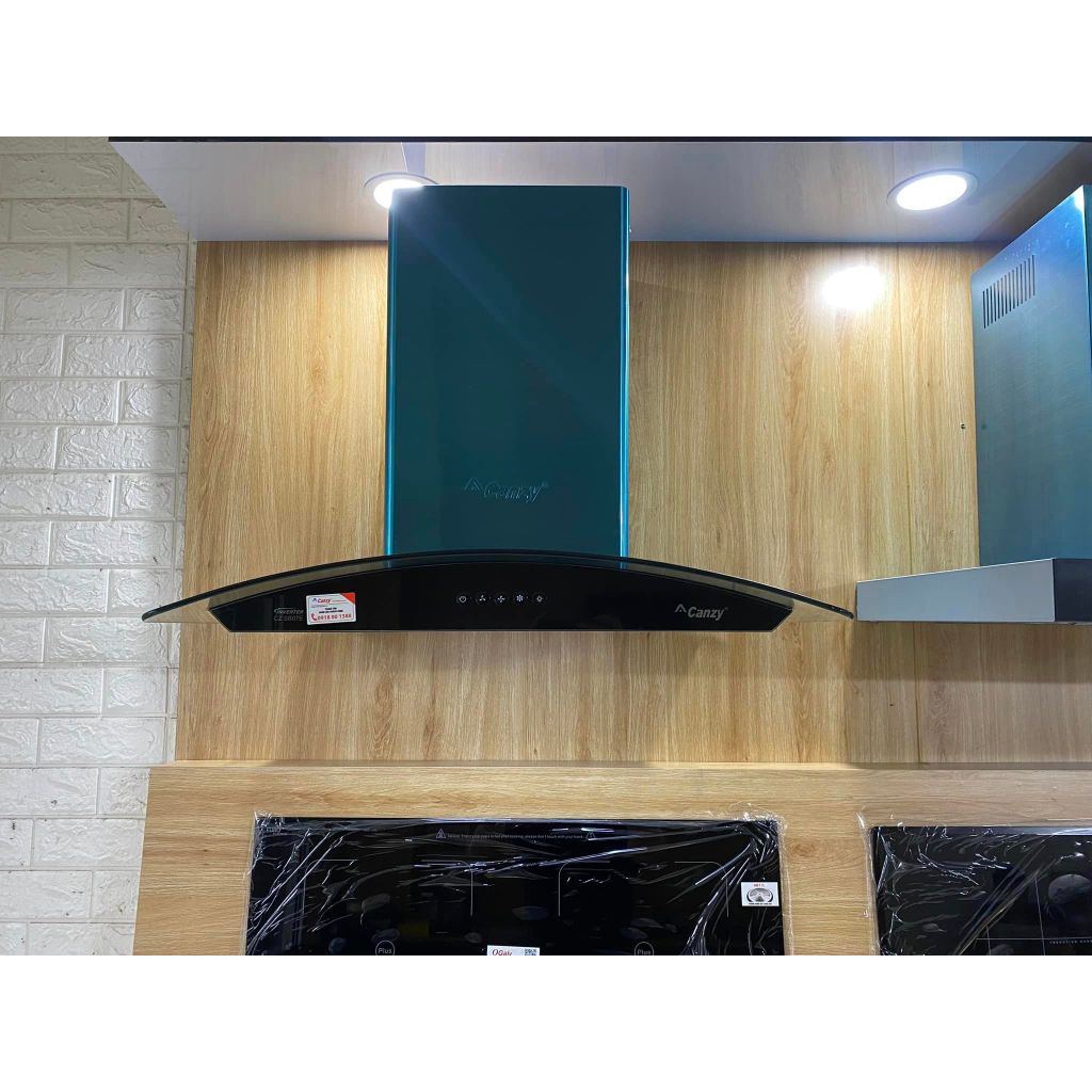 Máy hút mùi Canzy CZ SB07E Hút mùi kính cong công suất lớn, êm. máy hút khói nhà bếp. máy hút mùi nhà bếp chính hãng