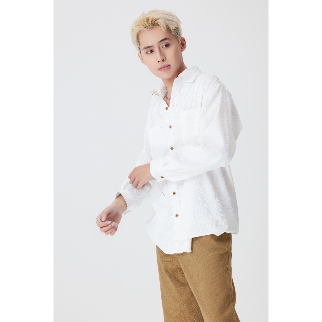 Áo sơ mi nam  dáng oversized vải không nhăn mặc công sở, đi chơi | Jager Shirt | Secodee