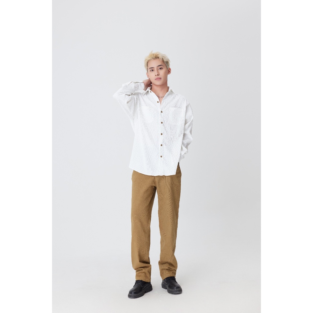 Áo sơ mi nam  dáng oversized vải không nhăn mặc công sở, đi chơi | Jager Shirt | Secodee