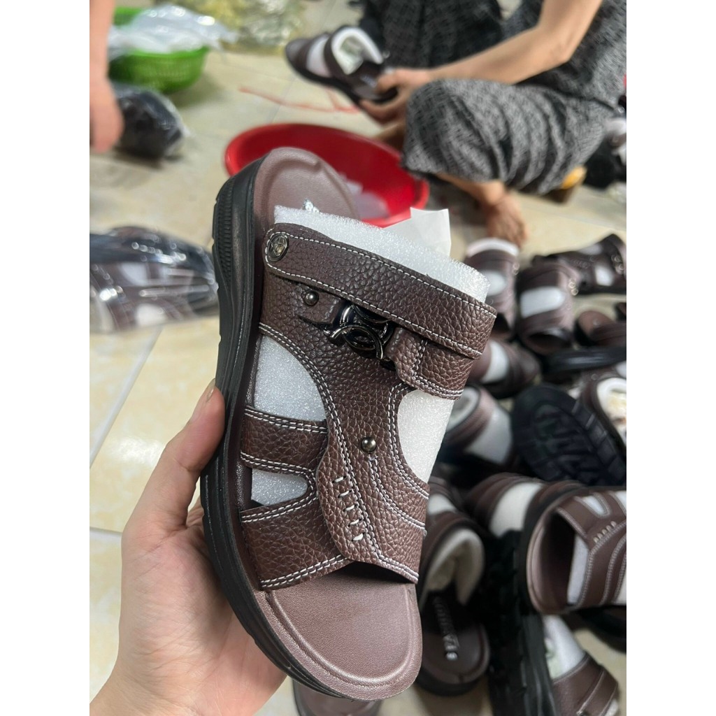 Dép da nam cao cấp D6 CP336