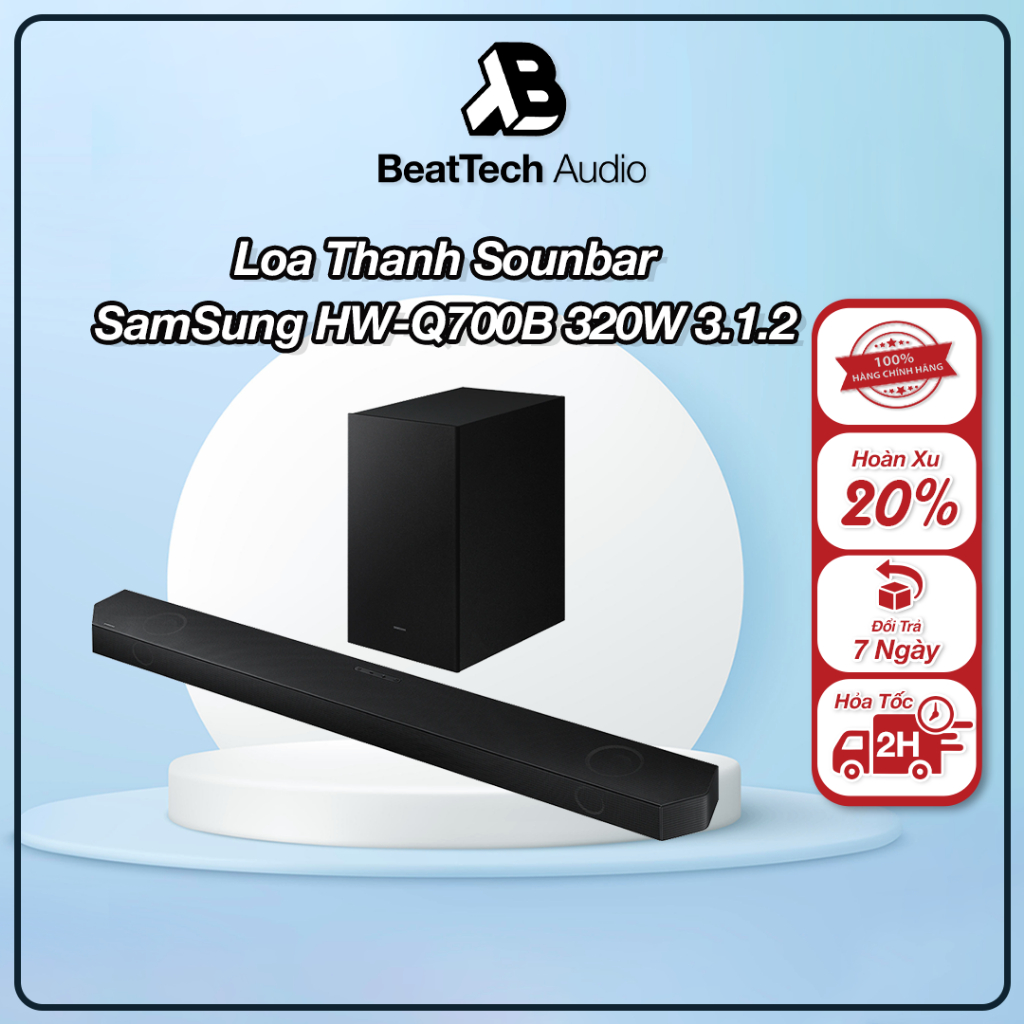 [Mã 159ELHA80K giảm 8% đơn 400K Loa thanh Soundbar Samsung HW-Q700B 3.1.2 320W  - Hàng chính hãng Bảo Hành 12Tháng