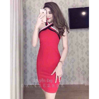 [Kèm ảnh thật] Đầm body phối lưới eo