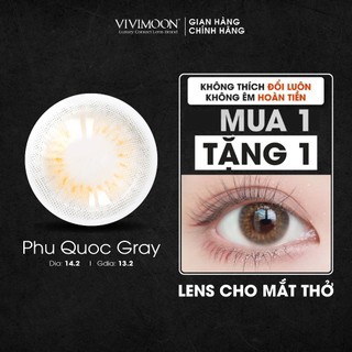 Kính áp tròng VIVIMOON LENS xám cận cho mắt thở Phú Quốc Gray