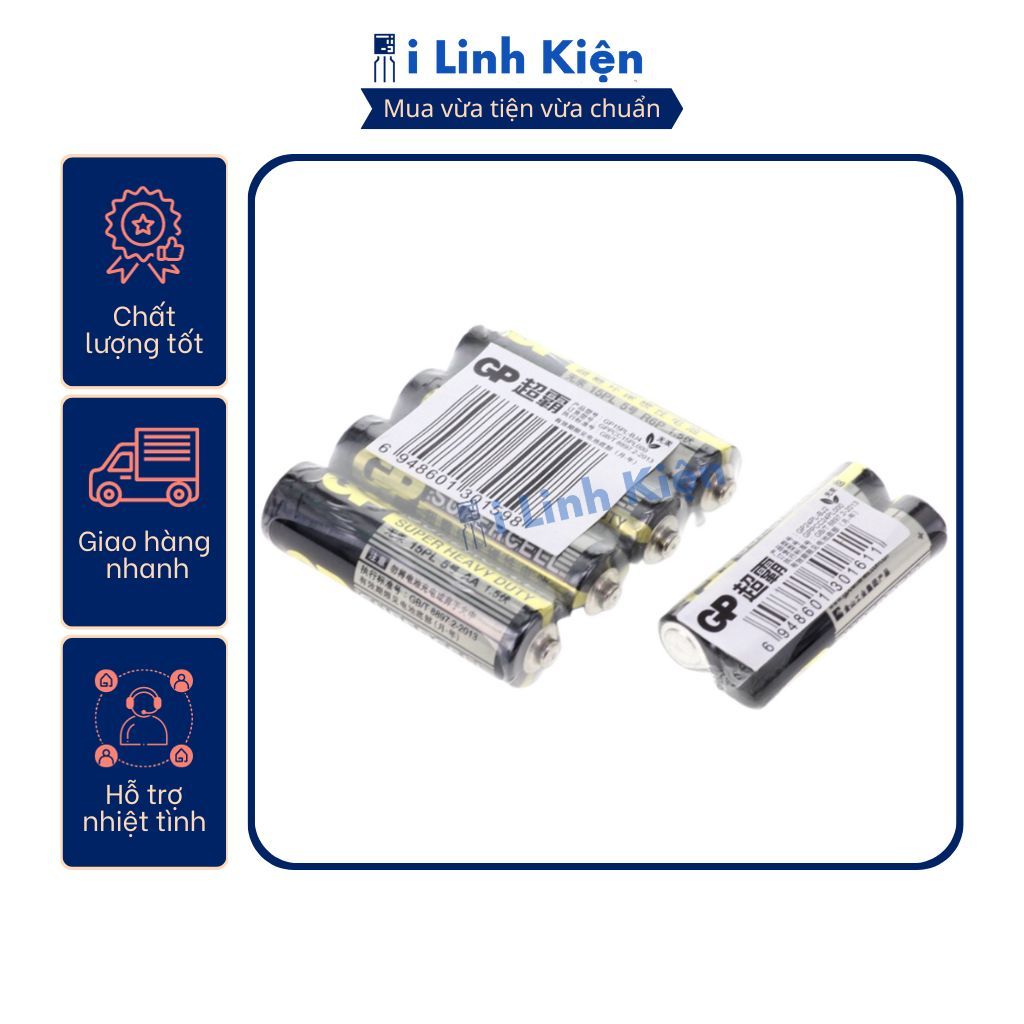Pin AA pin AAA chính hãng GP Supercell 1.5V vỉ 2 viên chất lượng cao.