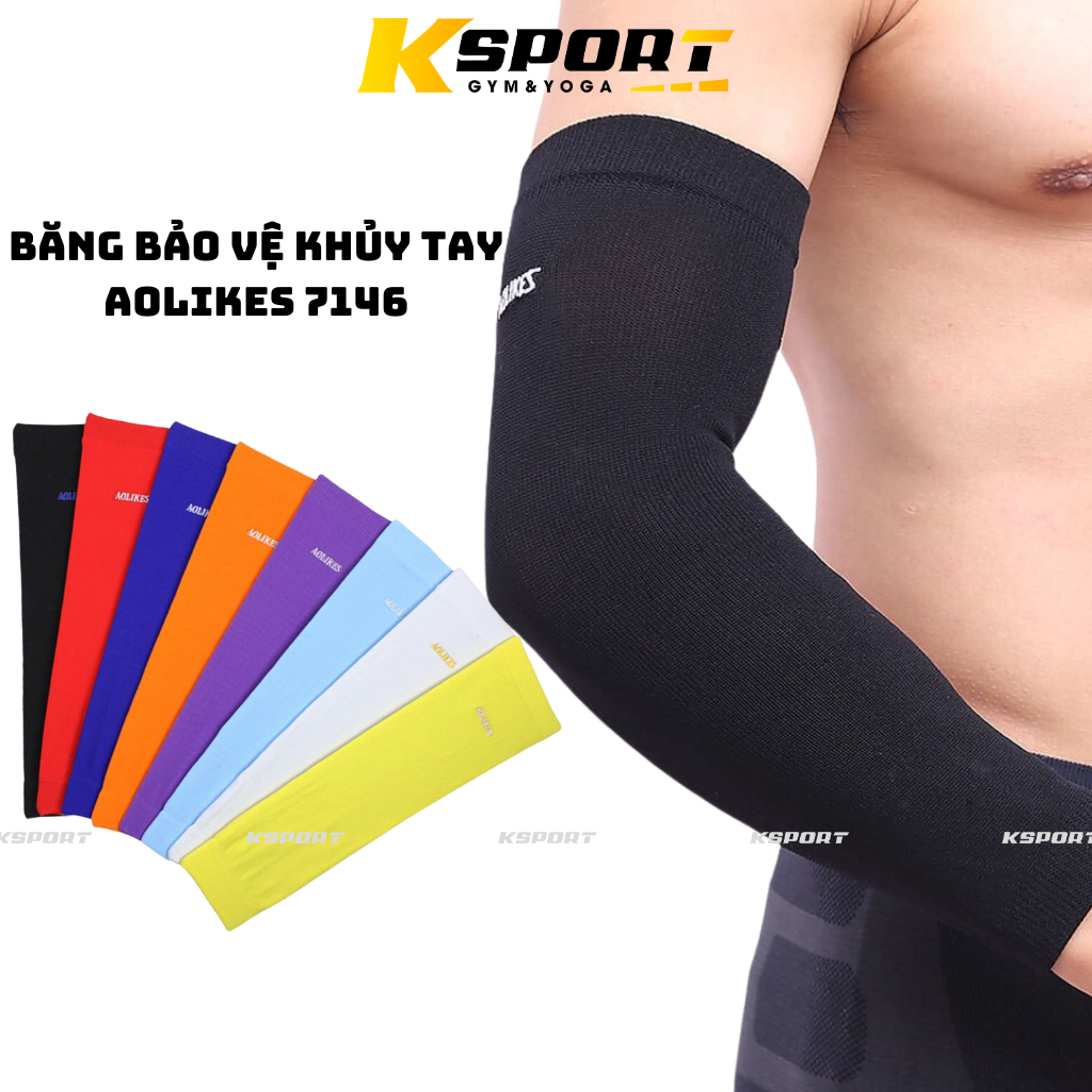 Băng Bảo Vệ Khuỷu Tay Thể Thao Cầu Lông,Bóng Đá,Bóng Chuyền Aolikes Chính Hãng A7146