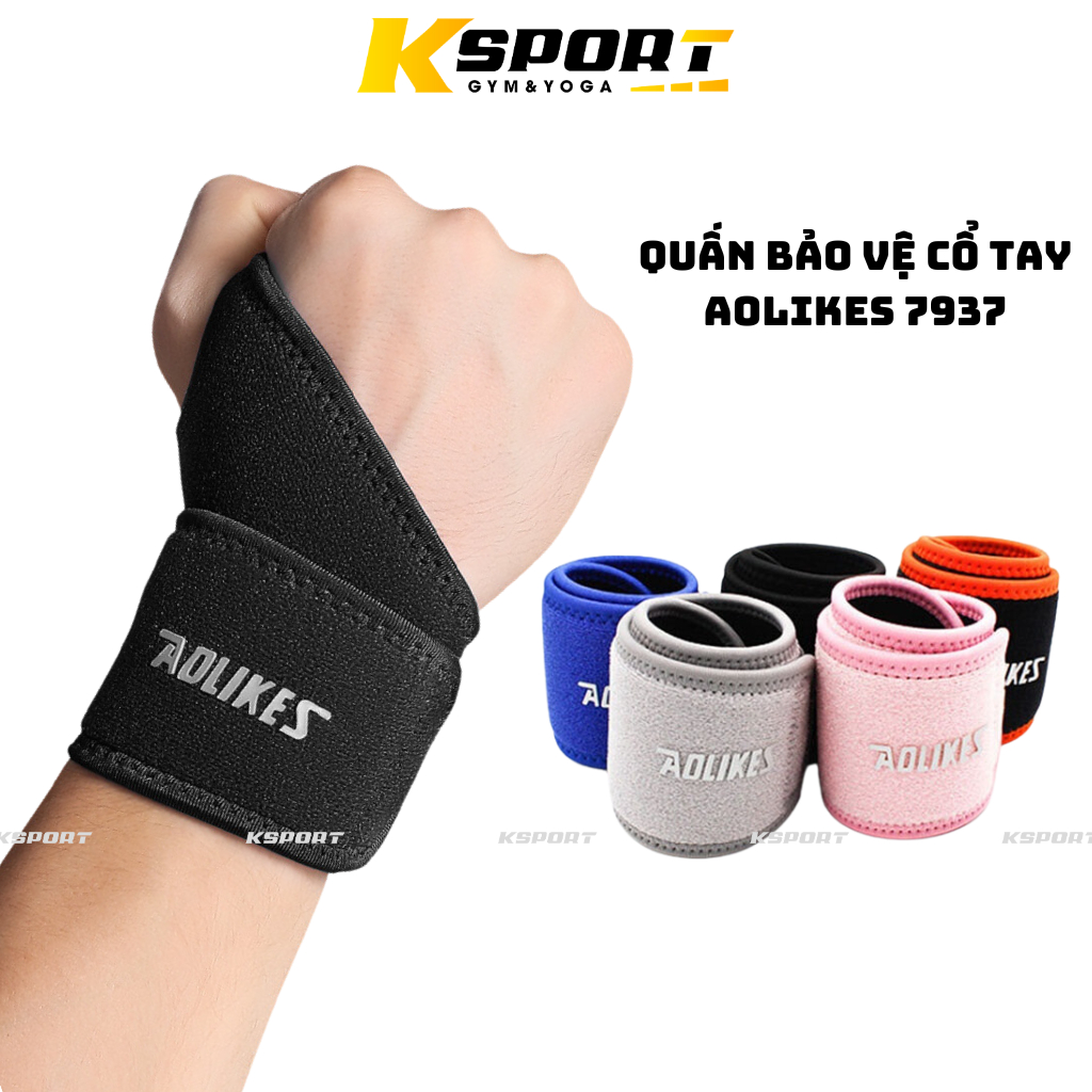 Đai quấn bảo vệ cổ tay, băng quấn cổ tay hỗ trợ nẹp xương ống khớp cổ tay AOLIKES 7937
