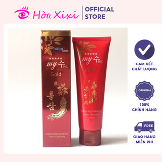 Sữa rửa mặt sâm đỏ Hàn Quốc My Gold - Trắng da ngăn ngừa mụn và làm mờ vết thâm