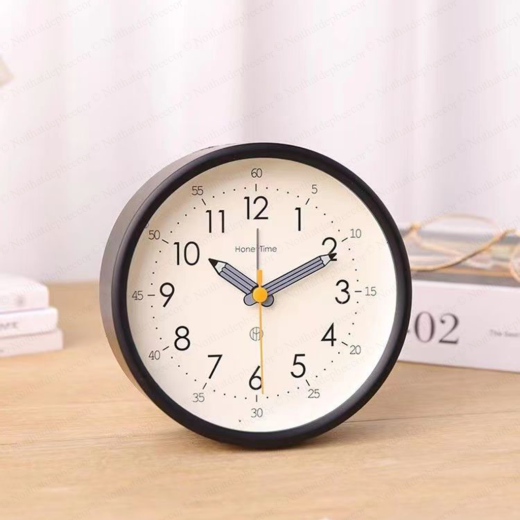 Đồng Hồ Báo Thức Để Bàn Honey Time - Mẫu Có Đèn - Dùng Decor Góc Học Tập