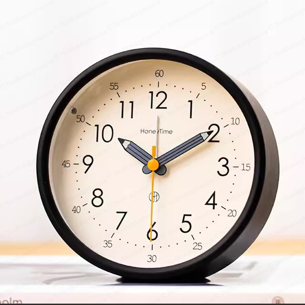 Đồng Hồ Báo Thức Để Bàn Honey Time - Mẫu Có Đèn - Dùng Decor Góc Học Tập