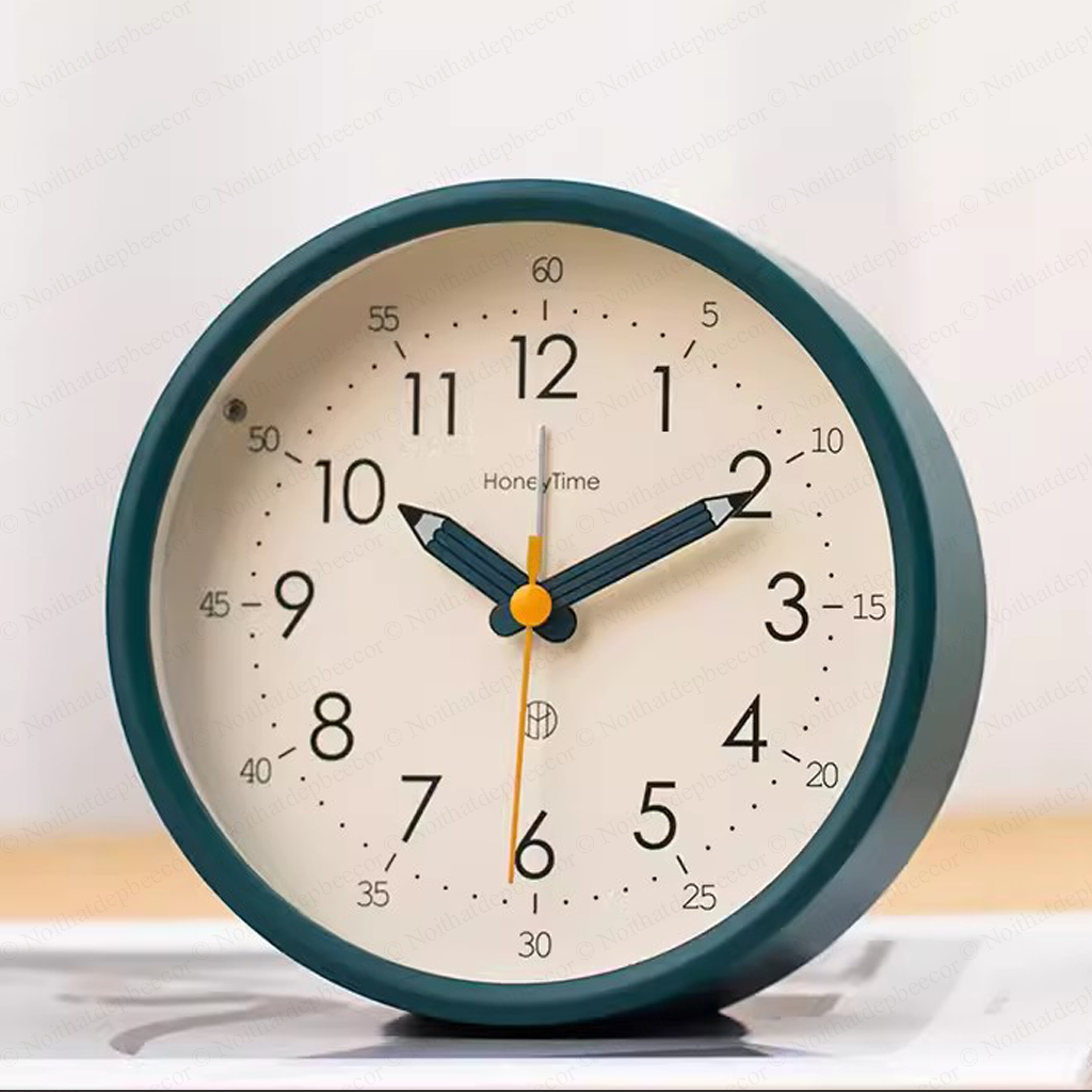 Đồng Hồ Báo Thức Để Bàn Honey Time - Mẫu Có Đèn - Dùng Decor Góc Học Tập