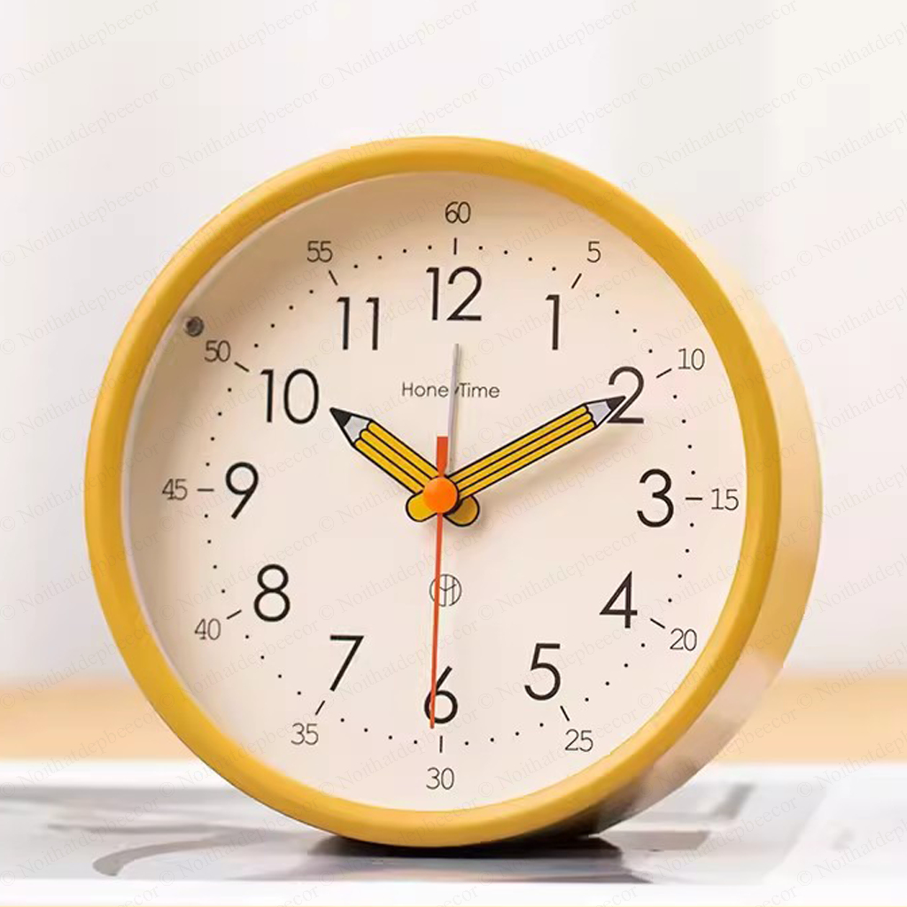 Đồng Hồ Báo Thức Để Bàn Honey Time - Mẫu Có Đèn - Dùng Decor Góc Học Tập
